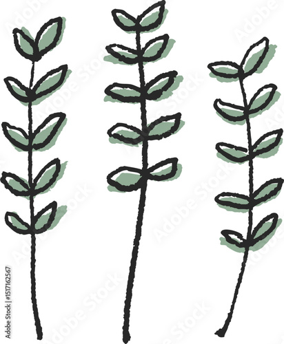 植物の葉_アナログ風