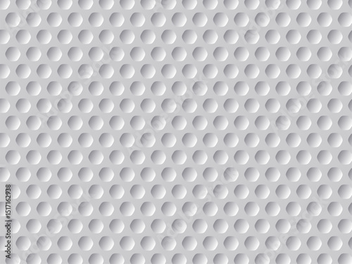 Golf ball texture background. Hexagon golf ball texture. White honeycomb background. Seamless hexagon pattern. Vector illustration