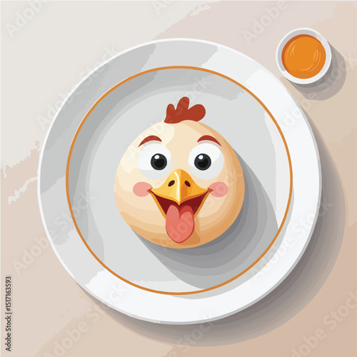 chicken drumstick placed inside a round plate
