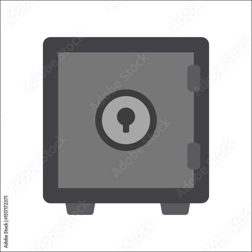 Closed vault door with circular lock keyhole on transparent background – heavy security safe icon for finance, strongbox storage, cash deposit protection, and private document safeguarding.

