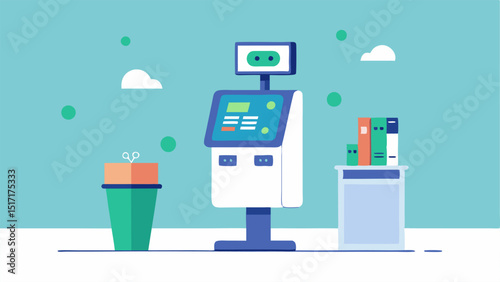 AI Checkout Kiosk A selfservice kiosk where shoppers scan items using a touch screen while AI manages payment through facial recognition or mobile app integration.