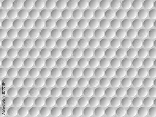 Golf ball texture background. Golf ball texture. White  background. Seamless round pattern. Vector illustration