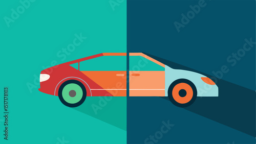 AR Modifications Display A sidebyside comparison of a car prototype showing a physical model on one side and an augmented reality modified version on the other.
