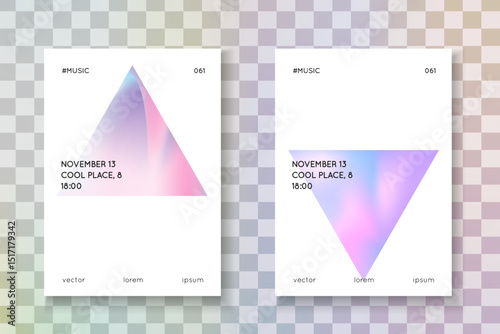 Abstract Poster. Violet Geometric Cover. Pastel Concept. Colourful Retro Illustration. Plastic Vector. Holograph Fluid. Spectrum Foil. Pink Abstract Poster