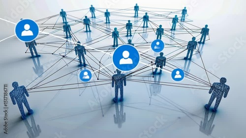 Global Network Connection: Interconnected People in a Digital World