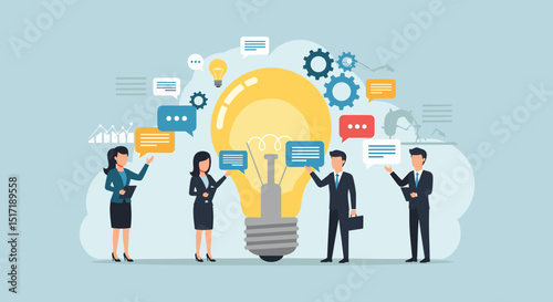 Business Team Brainstorming Innovation and Creative Solutions