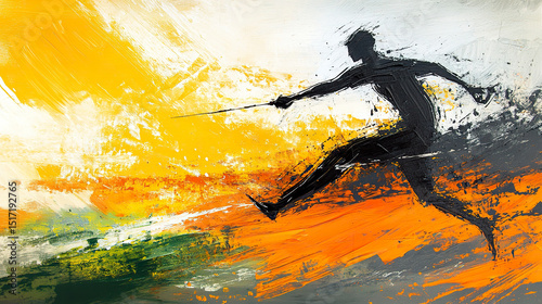 Abstract sporty brush
