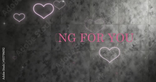 falling foryou with solid background and stylish font