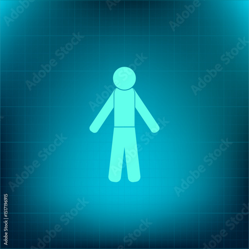 Vector icon on a blue background with a gradient