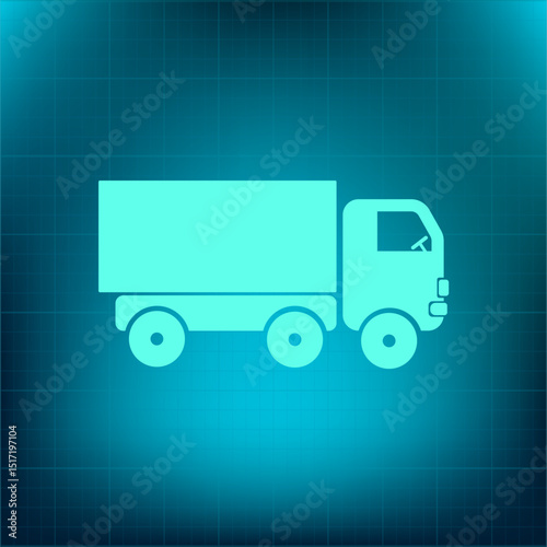 Vector icon on a blue background with a gradient