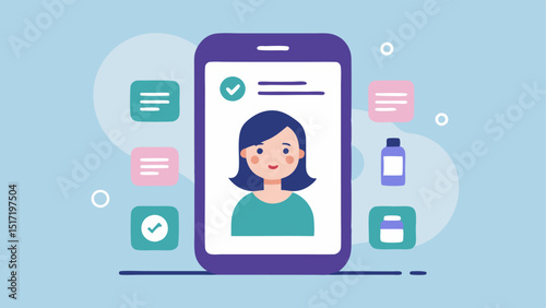 Beauty Product Finder A smartphone screen displaying an AIdriven quiz that helps users select personalized skincare and beauty products based on their skin type and concerns.