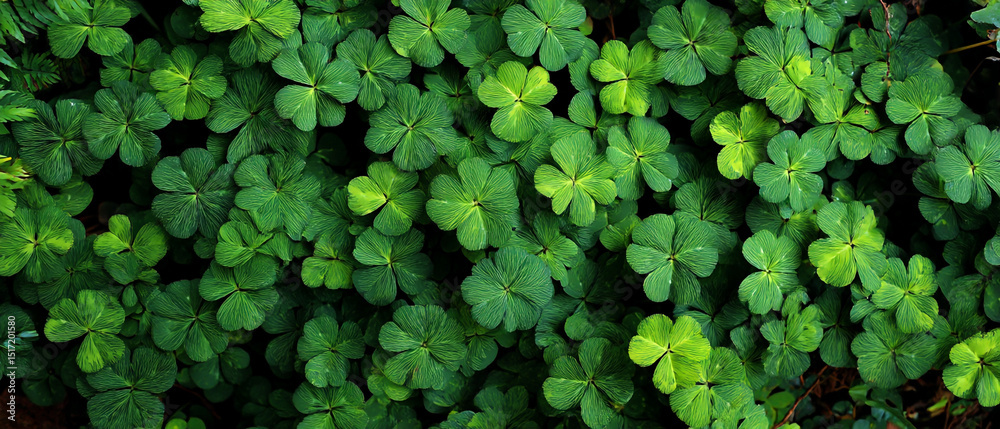 custom made wallpaper toronto digitalDense cluster of green shamrocks filling the frame with a natural and vibrant composition view from above