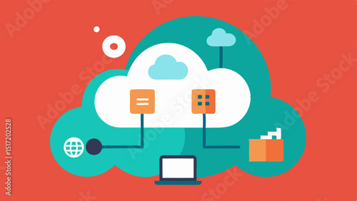 Cloud Mining An abstract cloud with computer icons inside it depicting the concept of cloud mining where users rent mining power remotely.