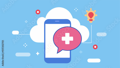 Crisis Support Feature An illustration of an emergency alert button on a mental health app with the AI ready to connect users to crisis support services when needed.
