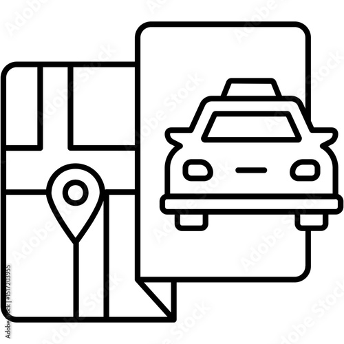 Taxi Tracking Icon