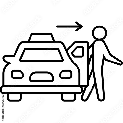 Taxi Drop Off Icon