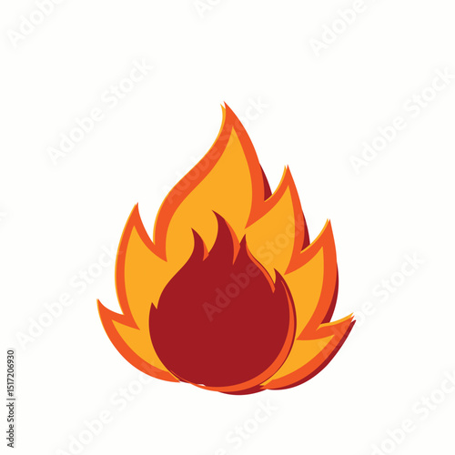 fire, flame, icon, vector, symbol, hot, burn, heat, sign, illustration, design, set, burning, orange, bonfire, danger, campfire, warm, flames, light, art, yellow, flammable, red, 