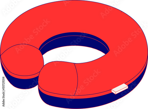 Travel Neck Pillow Vector Icon Design Illustration