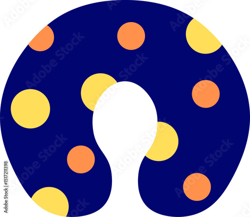 Neck pillow silhouette. Neck Pillow Silhouette Icon. Travel Cushion for Comfort and Support Glyph Symbol. Comfortable Cushion for Trip. Portable Icon. Isolated Vector Illustration.