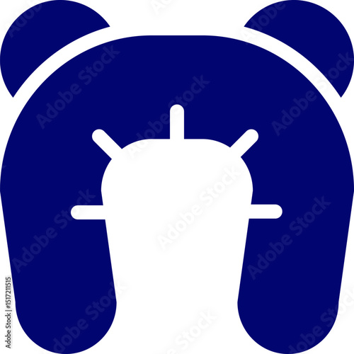 Neck pillow silhouette. Neck Pillow Silhouette Icon. Travel Cushion for Comfort and Support Glyph Symbol. Comfortable Cushion for Trip. Portable Icon. Isolated Vector Illustration.