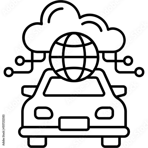 Connectivity System Car Icon