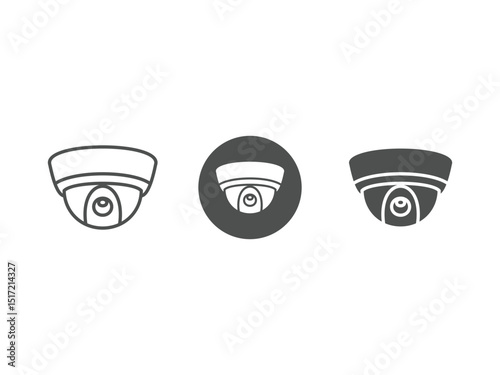 glyphs surveillance camera design, isolated on transparent background