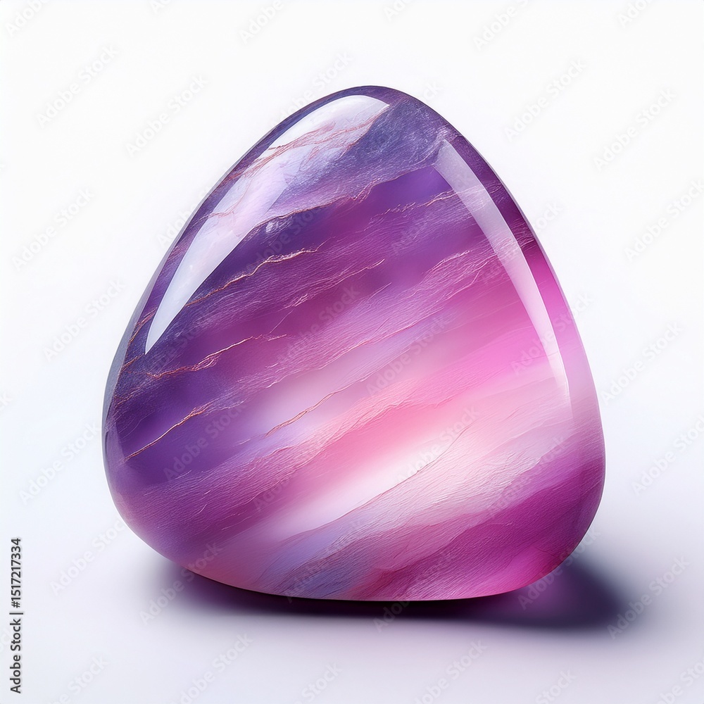 Obraz premium Klarer, polierter Hambergit-Edelstein mit glasartigem Glanz, farblos bis sehr blassgelb, feine natürliche Einschlüsse sichtbar