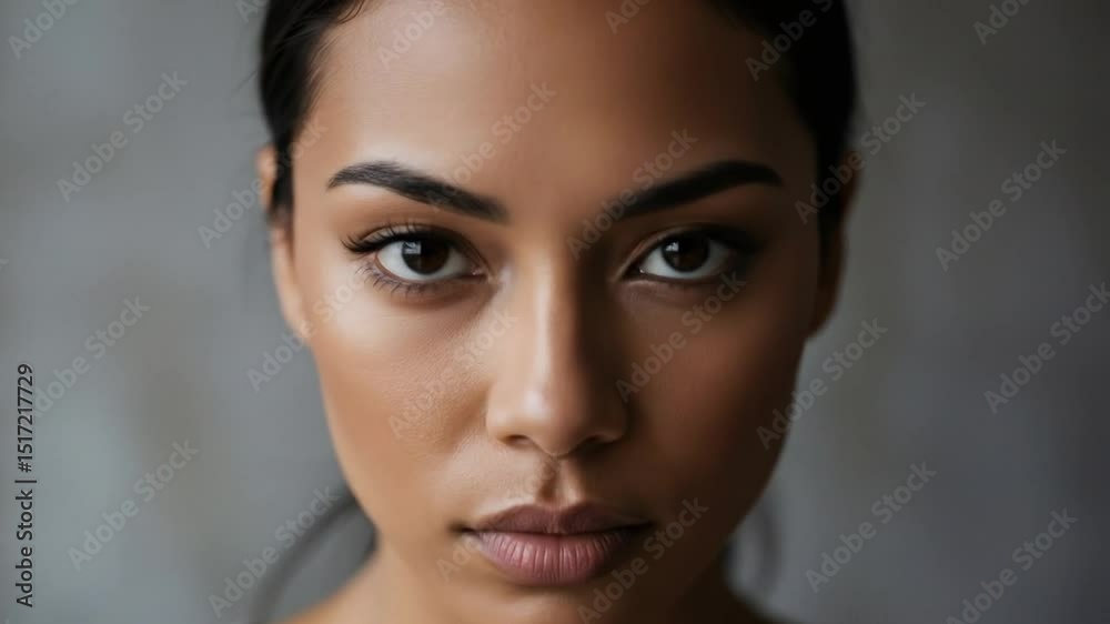 Beautiful woman portrait with elegant makeup and skincare 4k video Beautiful woman portrait with elegant makeup and skincare 4k video