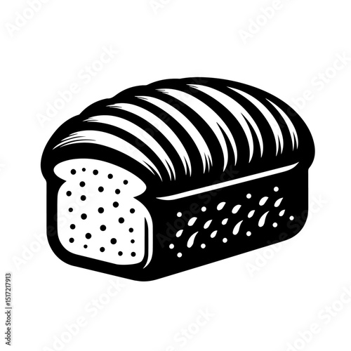 Clean black and white vector silhouette