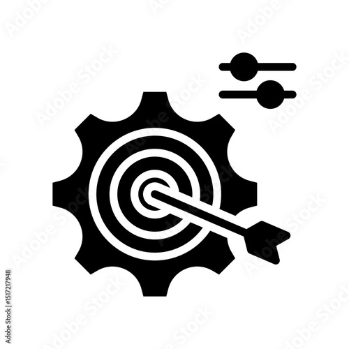 Goal Setting glyph icon