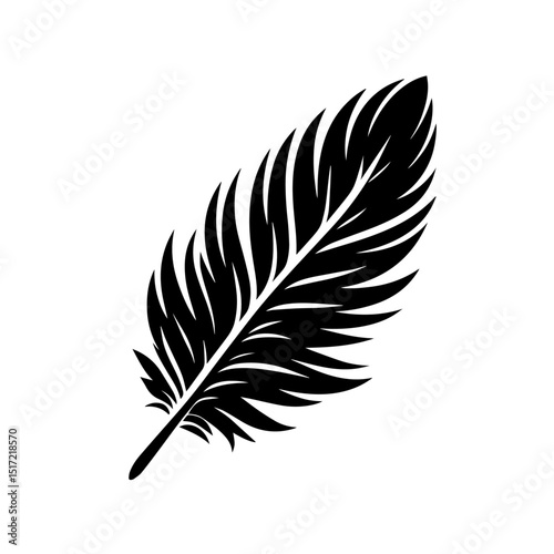 Clean black and white vector silhouette