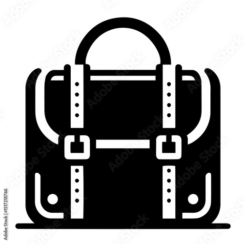 Clean black and white vector silhouette