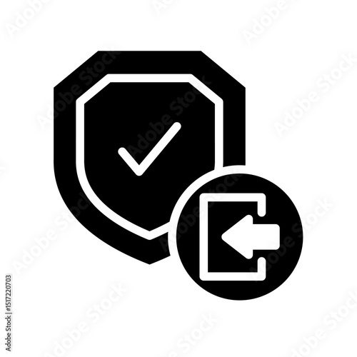Secure Login glyph icon