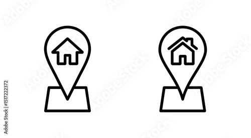 Address icon vector. home location sign and symbol. pinpoint
