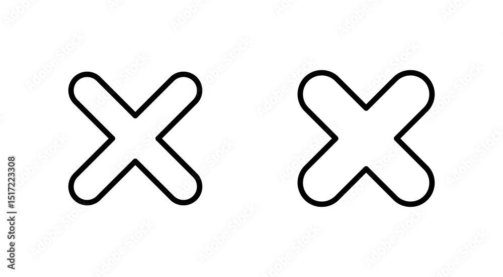 Obraz premium Close icon vector. Delete sign and symbol. cross sign