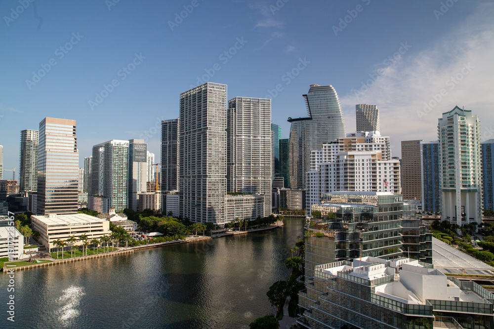 Fototapeta premium Aerial view of Brickell in Miami Florida.