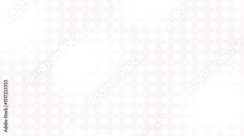 White paper background with a seamless vintage polka dot pattern, a light blue geometric texture illustration
