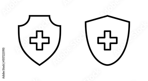 Health insurance icon vector. Insurance health document sign and symbol