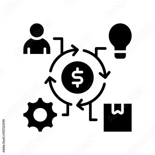 Business Model glyph icon