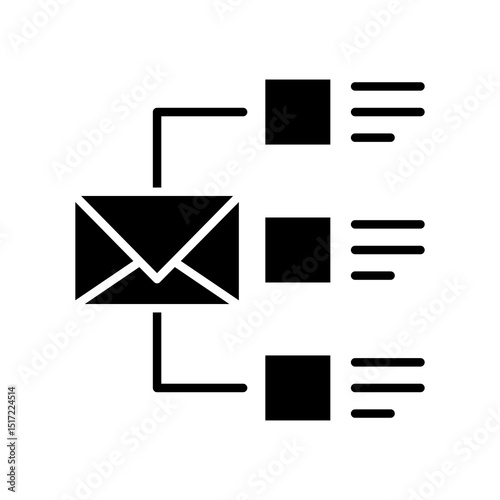 Email List glyph icon