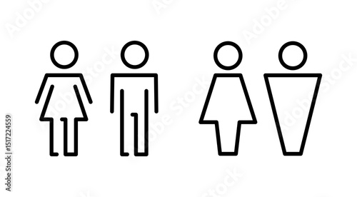 Man and woman icon vector. male and female sign and symbol. Girls and boys
