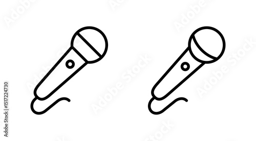 Microphone icon vector. karaoke sign and symbol