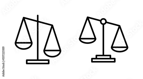 Scales icon vector. Law scale icon. Justice sign and symbol