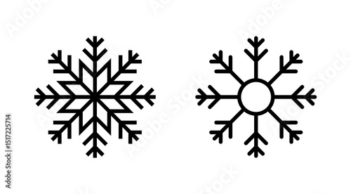Snow icon vector. snowflake sign and symbol