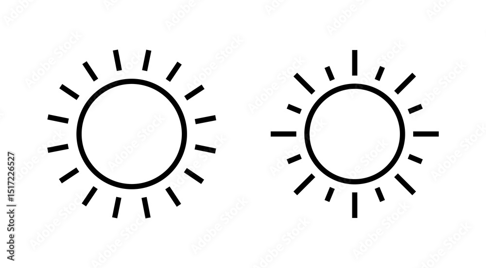 Obraz premium Sun icon vector. Brightness sign and symbol