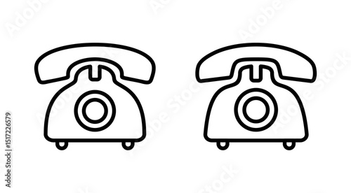 Telephone icon vector. phone sign and symbol