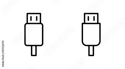 Usb icon vector. Flash disk sign and symbol. flash drive sign.