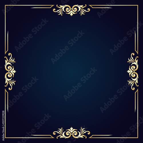 Gold Vector Frame Elements