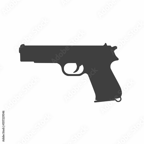 A black handgun, an icon often associated with safety, self-defense, or law enforcement