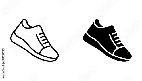 Shoe icon set, Running shoes line icon, vector illustration  isolated on white background.